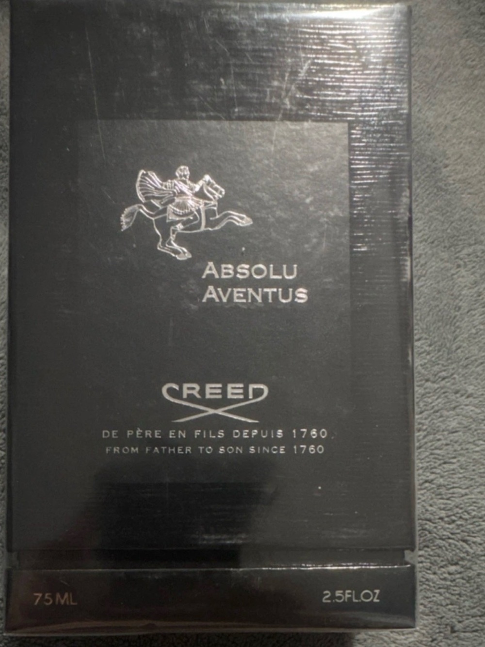 Creed Absolu Aventus Box - Black with Silver Logo